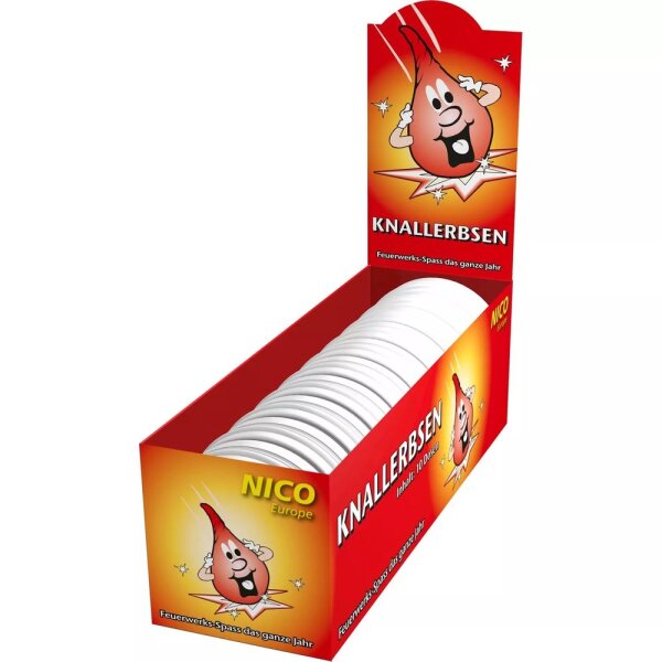 Knallerbsen, 10er-Dose - Display