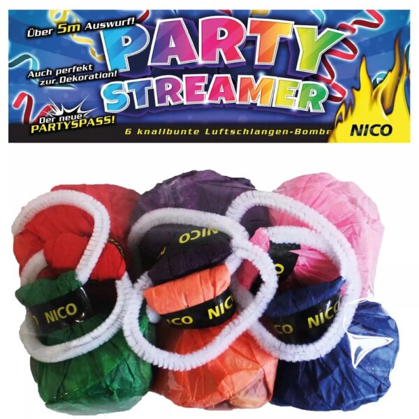 Party Streamer - bunte Luftschlangenbälle